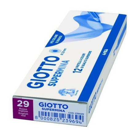 GIOTTO SUPERMINA ROSSO INGL. C.12 EAN 8000825237294 INGROSSO MATITE COLORATE