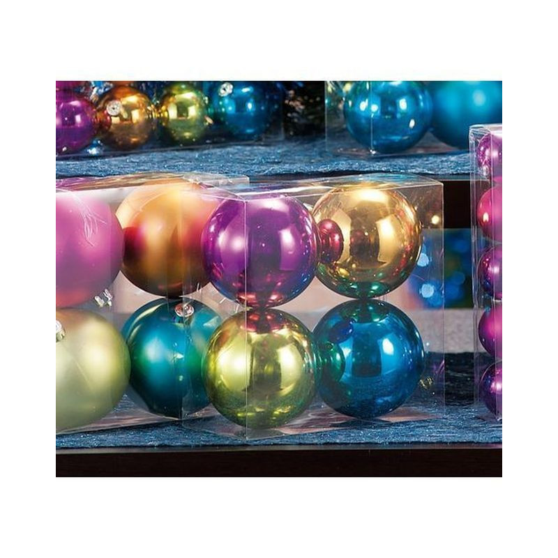 PALLINE NATALE MULTICOLORE D.10CM 4PZ. EAN 8021785258600 INGROSSO PALLINE DI NATALE E PUNTALI