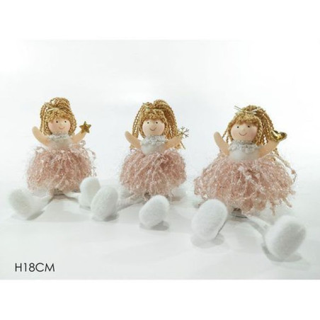 BIMBA SEDUTO ROSA 3ASS EAN 8015361259143 INGROSSO PUPAZZI E GNOMI NATALIZI