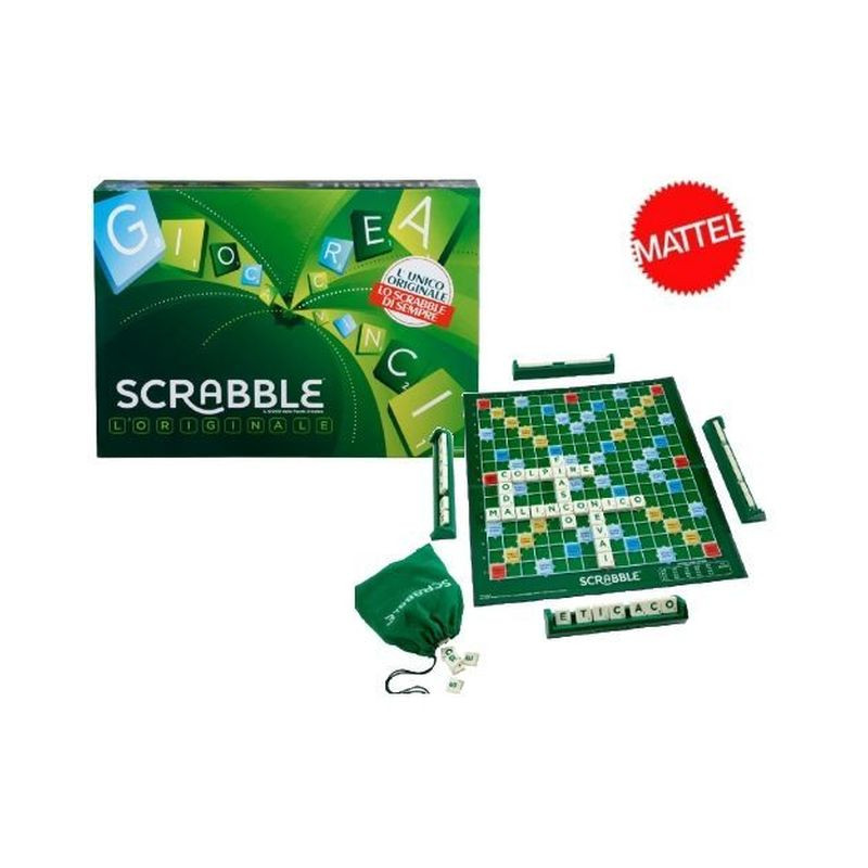 SCRABBLE ORIGINAL ITALY 2/4GIOCATORI +10 MATTEL - 37X26.5CM EAN 0746775260729 INGROSSO GIOCHI DI SOCIETA