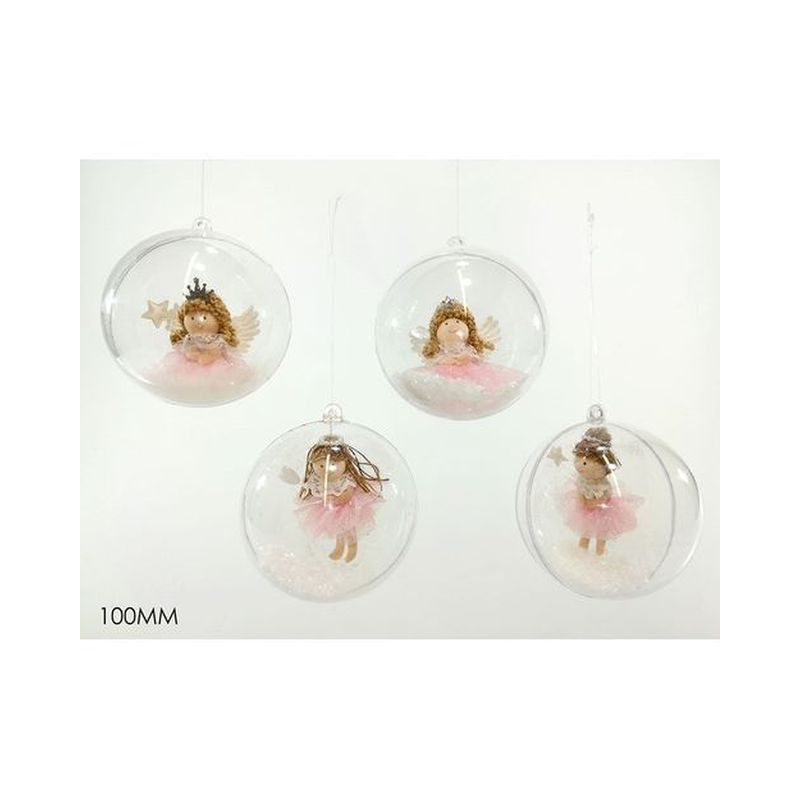 APP. PALLA 100MM C/PERS. NAT. ROSA 4ASS EAN 8015361266103 INGROSSO APPENDINI NATALIZI