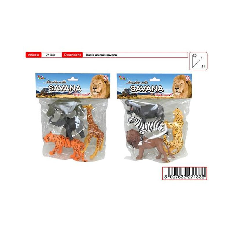 BUSTA SAVANA EAN 8007632271336 INGROSSO BUSTE ANIMALI GIOCATTOLO