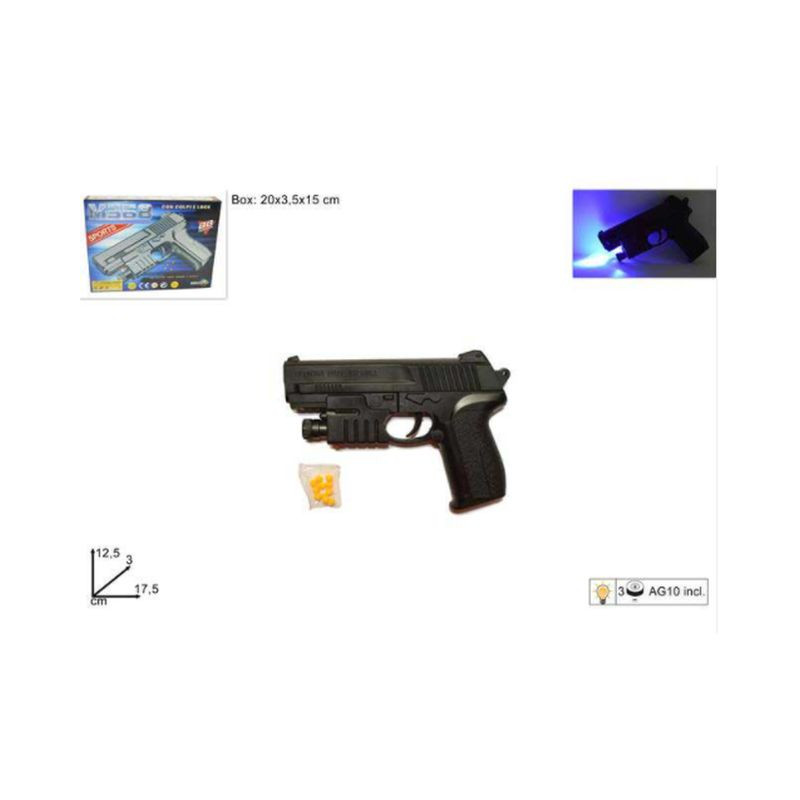 PISTOLA CON COLPI E LUCI EAN 8034048285480 INGROSSO PISTOLE ACQUA E SPRUZZATORI