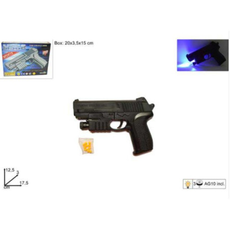 INGROSSO PISTOLA CON COLPI E LUC