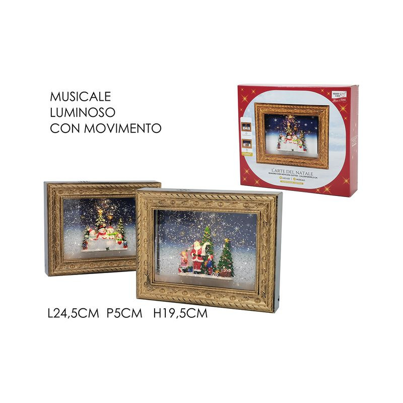 QUADRO C/AMB.NAT. B/O LU/SUO/MOV. 2ASS. EAN 8015361291969 INGROSSO OGGETTISTICA NATALIZIA
