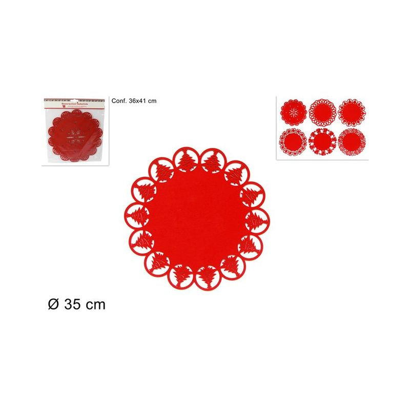 CENTRINO ROSSO IN FELTRO D.35CM 6ASS.TI EAN 8033113296697 INGROSSO ACCESSORI ARREDO TAVOLA NATALIZIA CENTRINO ROSSO IN FELTRO D.35CM 6ASS.TI EAN 8033113296697 INGROSSO ACCESSORI ARREDO TAVOLA NATALIZIA