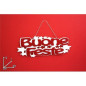SCRITTA BUONE FESTE OVATTA 29X1X12CM EAN 8033113331640 INGROSSO OGGETTISTICA NATALIZIA