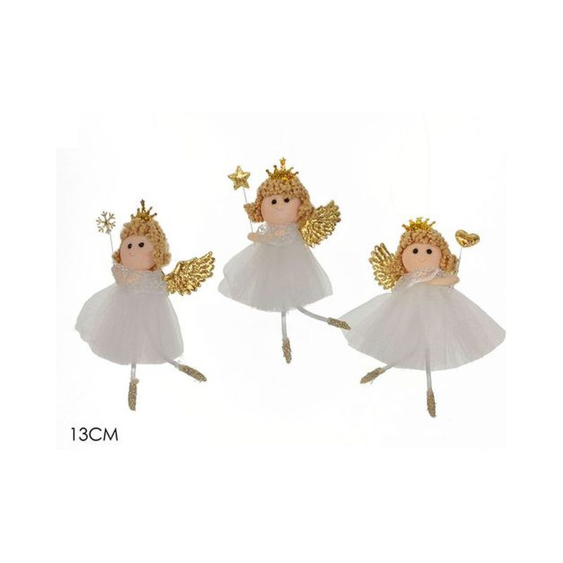 APP. ANGELO BALLERINA BIANCO/ORO 3ASS EAN 8015361349011 INGROSSO APPENDINI NATALIZI