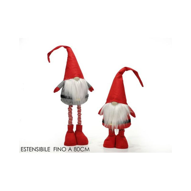 BABBO NATALE EST. 80CM 2 ASS EAN 8015361349257 INGROSSO PUPAZZI E GNOMI NATALIZI