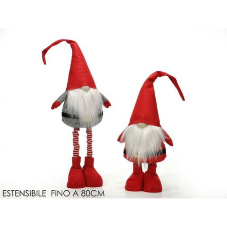 BABBO NATALE EST. 80CM 2 ASS EAN 8015361349257 INGROSSO PUPAZZI E GNOMI NATALIZI