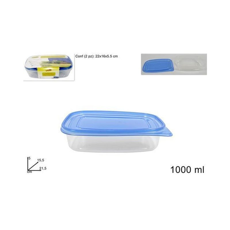 CONTENITORI C/COPERCHIO 1000ML 2PZ EAN 8034048360576 INGROSSO CONTENITORI PER ALIMENTI