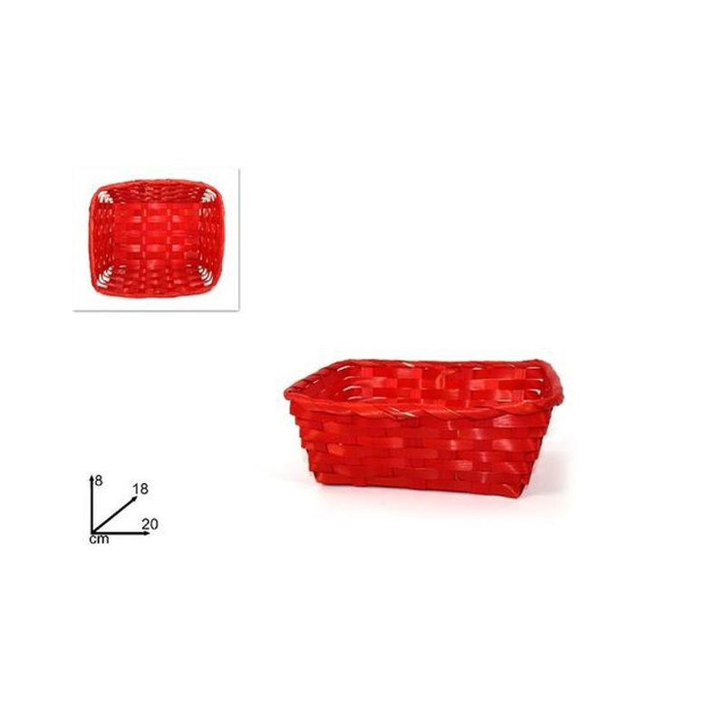CESTO INTRECCIATO RETT.20CMX18CM ROSSO EAN 8033113369582 INGROSSO CESTI NATALIZI CESTO INTRECCIATO RETT.20CMX18CM ROSSO EAN 8033113369582 INGROSSO CESTI NATALIZI