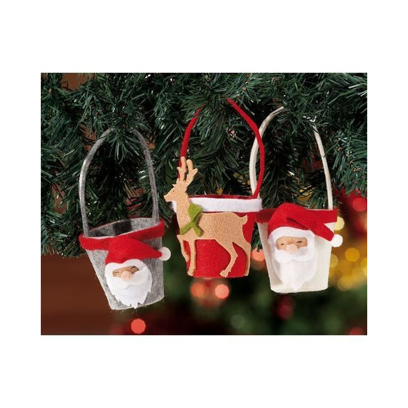 CESTINI NATALIZI IN STOFFA ASS. CM7X16 EAN 8021785395084 INGROSSO CESTI NATALIZI