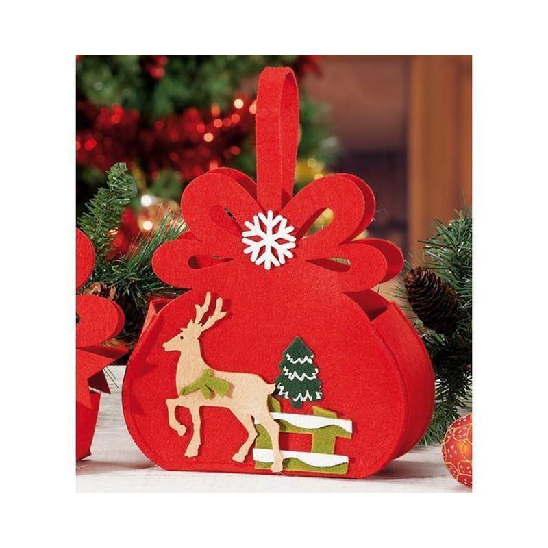 BORSINA TESSUTO NATALE ASS. CM.23X10XH31 EAN 8021785395367 INGROSSO SACCHETTI E SHOPPER NATALIZI