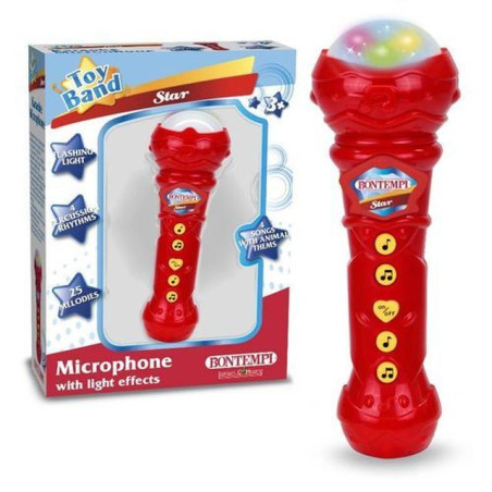 MICROFONO KARAOKE CON EFFETTI LUMINOSI EAN 0047663336848 INGROSSO ACCESSORI MUSICALI