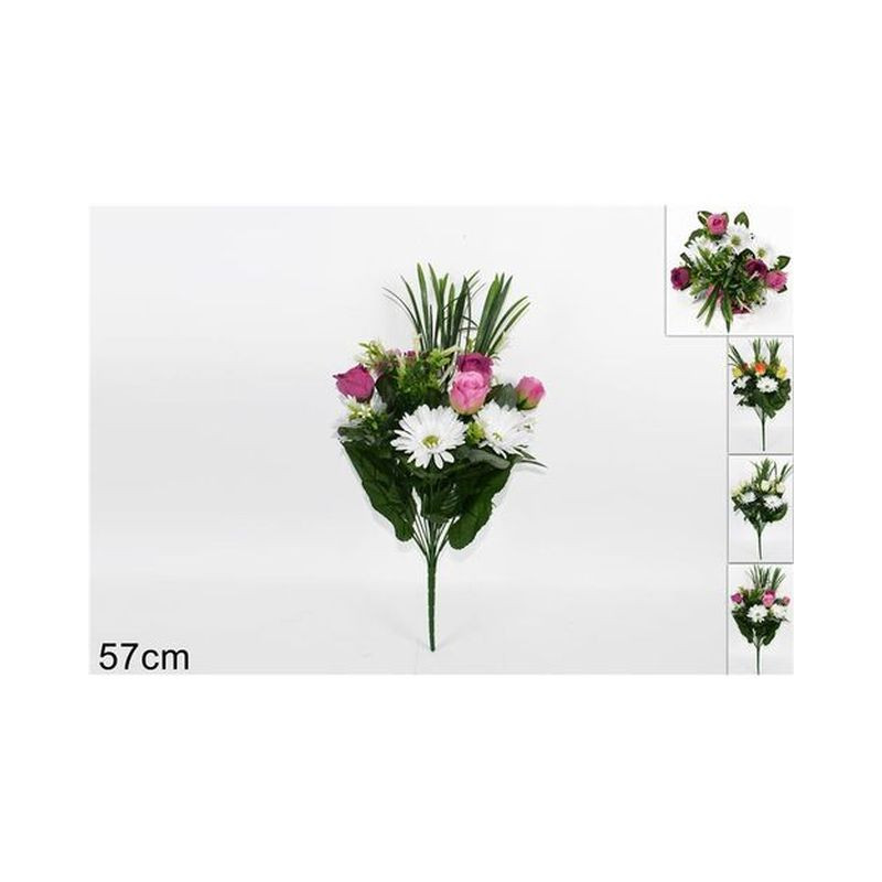 MAZZO FIORI 18 STELI 3 COLORI HY17228X18 EAN 8034048438558 INGROSSO FIORI FINTI NATALIZI