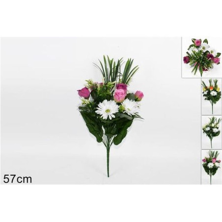 MAZZO FIORI 18 STELI 3 COLORI HY17228X18 EAN 8034048438558 INGROSSO FIORI FINTI NATALIZI
