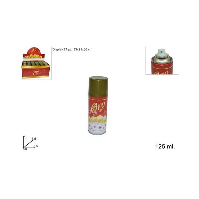 BOMBOLETTA 80GR ORO EAN 8033113439568 INGROSSO BOMBOLETTE SPRAY NATALIZIE