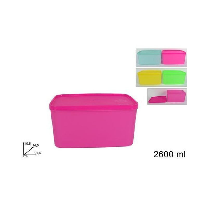 CONTENITORI PLASTICA PER FRIGO 2600ML C. EAN 8034048525999 INGROSSO CONTENITORI PER ALIMENTI