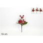 SPILLONE BACCHE C/FOGLIE E STELI INNEVAT EAN 8033113563058 INGROSSO FIORI FINTI NATALIZI