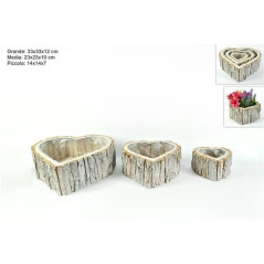 INGROSSO PORTAPIANTA CUORI SET 3