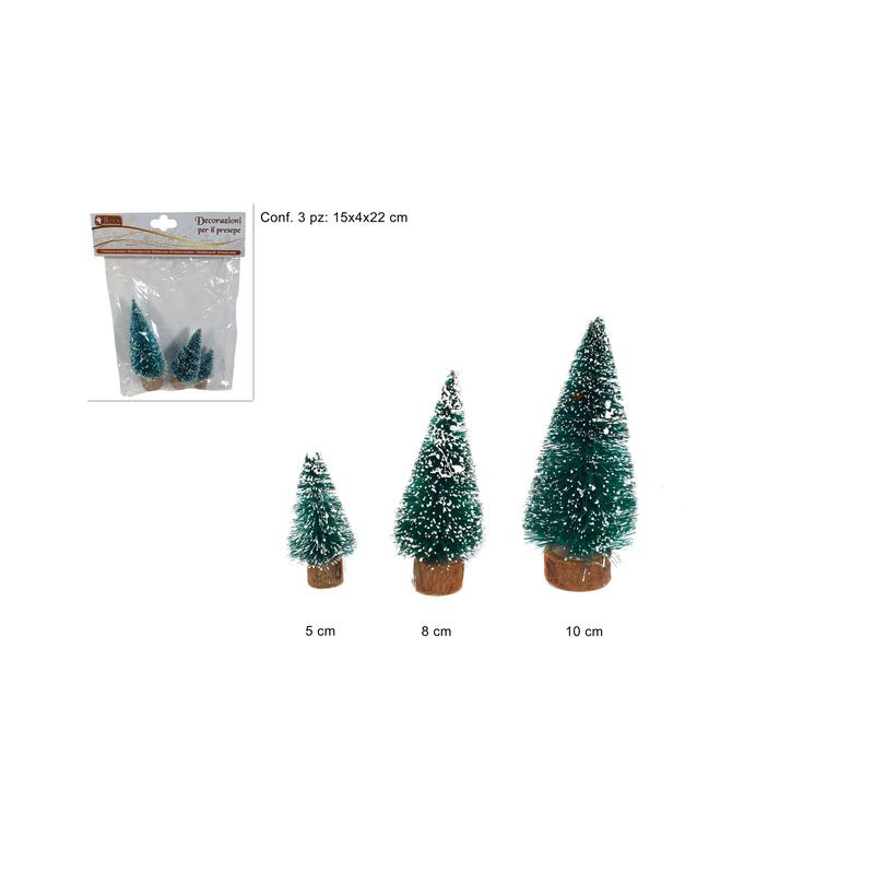ALBERELLI 3PZ EAN 8027501592034 INGROSSO OGGETTISTICA NATALIZIA