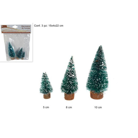 ALBERELLI 3PZ EAN 8027501592034 INGROSSO OGGETTISTICA NATALIZIA