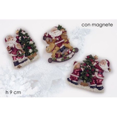 MAGNETE BABBO N. GLITT 3ASS EAN 8015361595821 INGROSSO OGGETTISTICA NATALIZIA