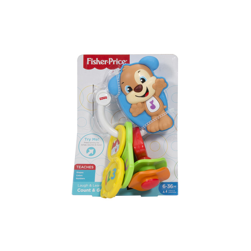 FISHER PRICE CHIAVI CONTA E VAI PILE INCLUSE LUCI/SUONI EAN 0887961608335 INGROSSO GIOCHI PRIMA INFANZIA