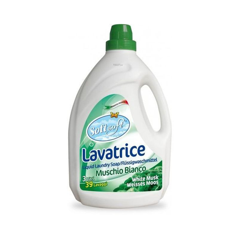 DETERSIVO SOFT LAVATRICE 3 LT MUSCHIO EAN 8057438680047 INGROSSO DETERSIVI