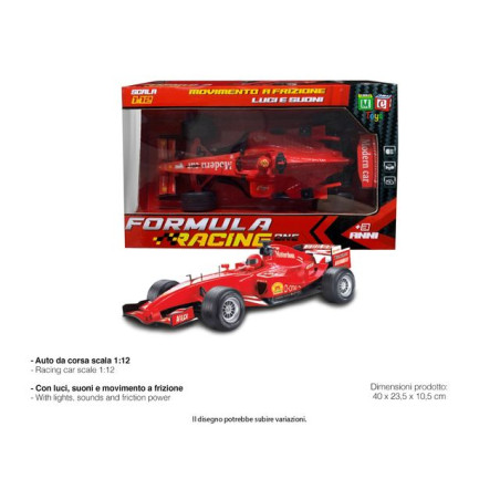 MACCHINA F1 SCALA 1:12 LUCI E SUONI EAN 8032780717344 INGROSSO MODELLINI AUTO