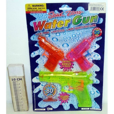 INGROSSO BLISTER 3 PISTOLE ACQUA