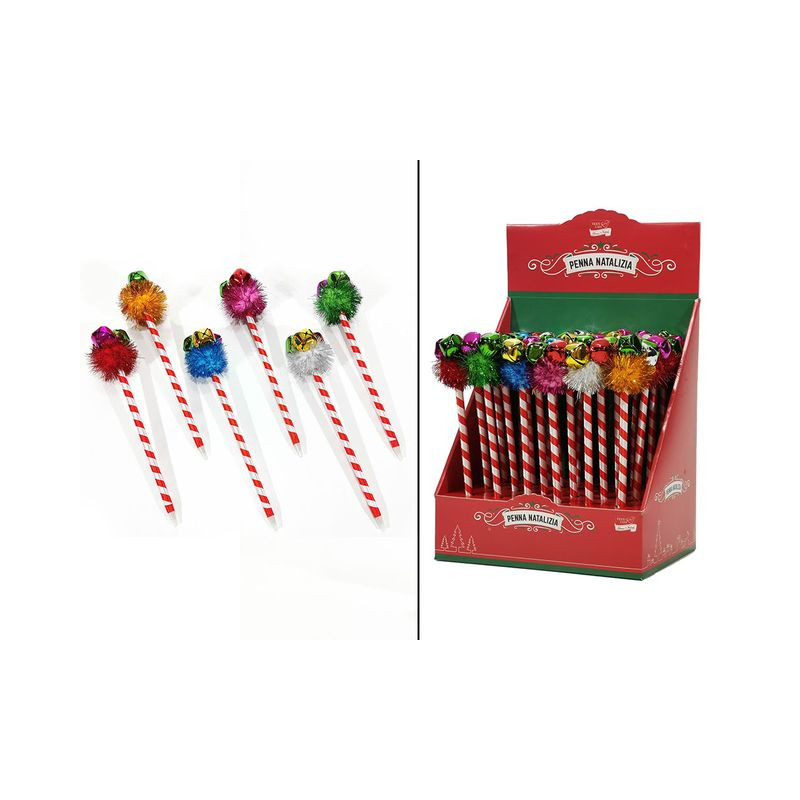 PENNA C/3 PALLINE NAT.6 ASS IN DISPLAY EAN 8015361209940 INGROSSO OGGETTISTICA NATALIZIA
