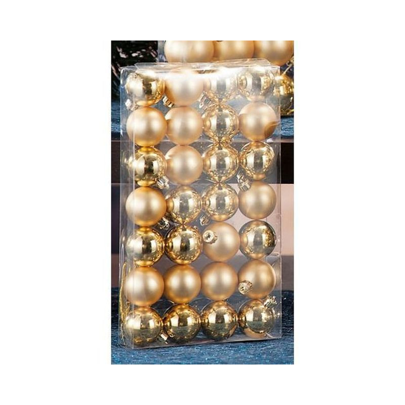 PALLINE NATALE ORO IN PLASTICA 28PZ D.4 EAN 8021785258365 INGROSSO PALLINE DI NATALE E PUNTALI