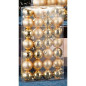 PALLINE NATALE ORO IN PLASTICA 28PZ D.4 EAN 8021785258365 INGROSSO PALLINE DI NATALE E PUNTALI