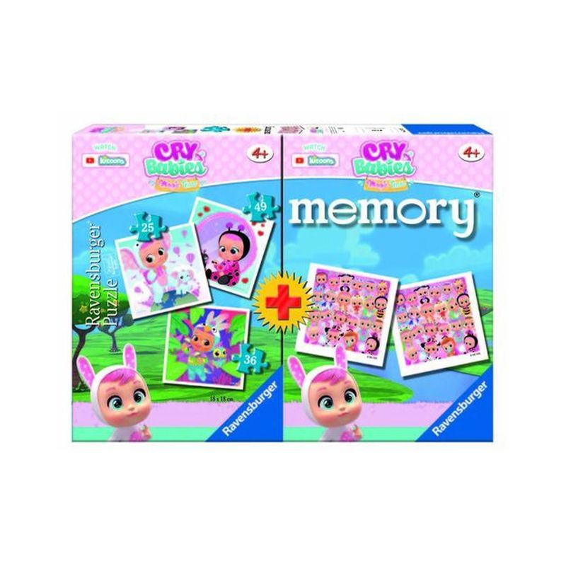 MEMORY + 3 PUZZLE CRY BABIES MULTIPAC EAN 4005556206209 INGROSSO GIOCHI DI CARTE