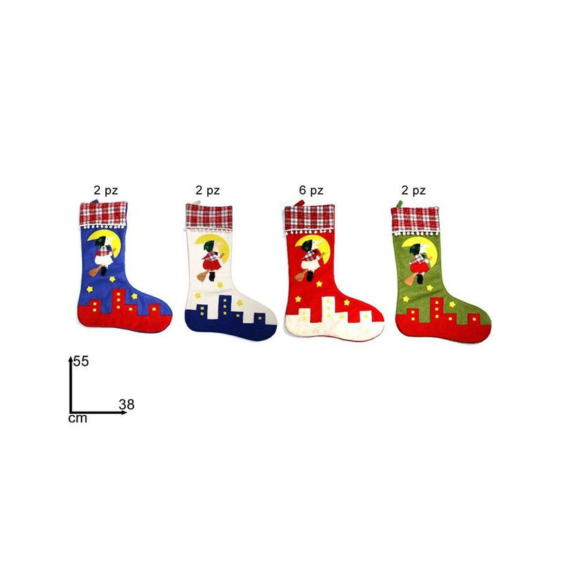 CALZA BEFANA C/BORDO SCOZZ. 55CM 4 COL.B EAN 8033113364938 INGROSSO BEFANA CALZA BEFANA C/BORDO SCOZZ. 55CM 4 COL.B EAN 8033113364938 INGROSSO BEFANA