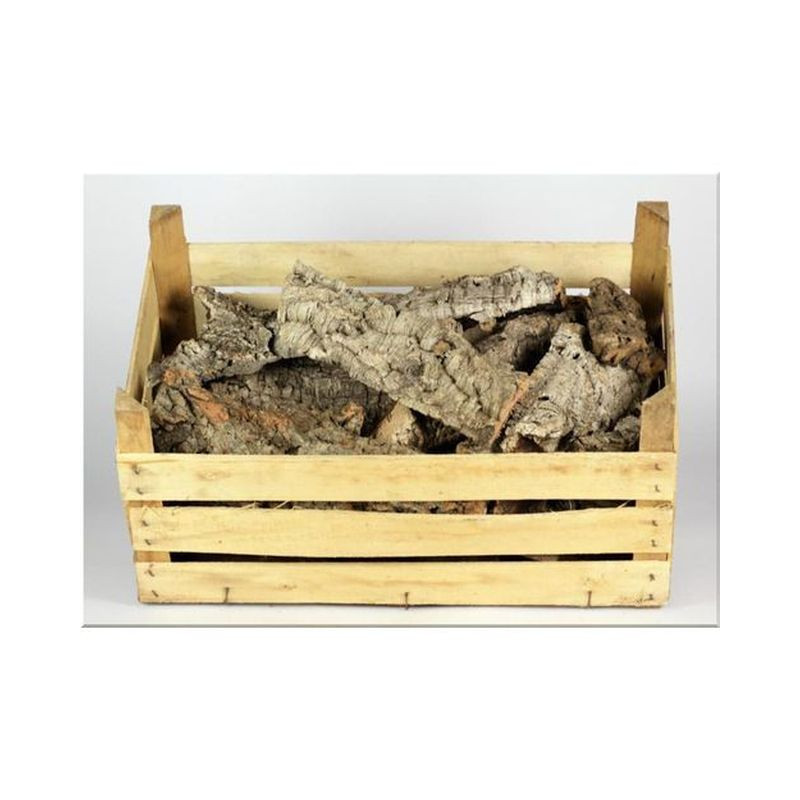 CORTECCIA SUGHERO NATURALE CASSETTA 4KG. EAN 8018623108210 INGROSSO OGGETTISTICA NATALIZIA