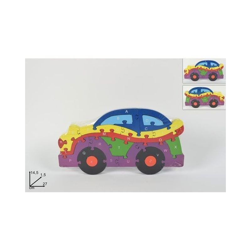 PUZZLE LEGNO GIOCO ITERATTIVO MACCHINA EAN 8034048461457 INGROSSO GIOCHI IN LEGNO