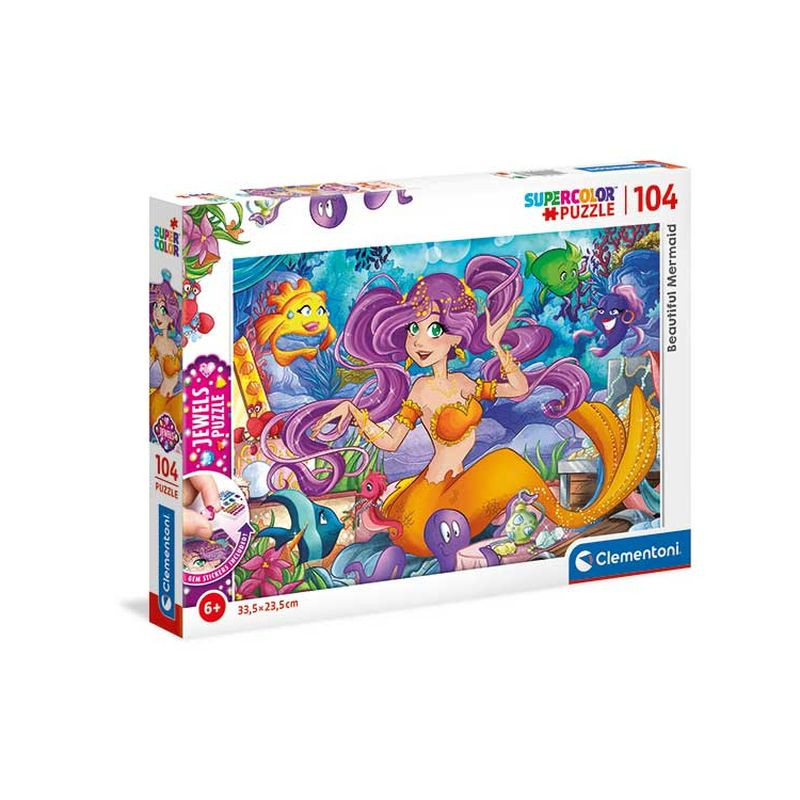 PUZZLE PZ.104 JEWELS BEAUTIFUL MERMAID EAN 8005125201785 INGROSSO PUZZLE CLASSICI