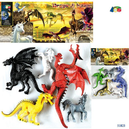 BUSTA DRAGO DI FUOCO C/ UNICORNO, ASS. EAN 8034094803089 INGROSSO BUSTE ANIMALI GIOCATTOLO