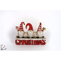 INGROSSO DEC. LEGNO GNOMI NATALE