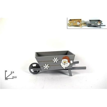 CARIOLA LEGNO 23.5X8.5X9CM 2 COLORI ASS. EAN 8033113789601 INGROSSO OGGETTISTICA NATALIZIA