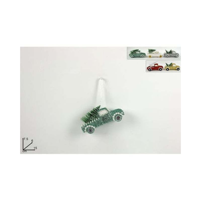 APPENDINO CAMIONCINO GLITT. C/PERLINE AS EAN 8053482075839 INGROSSO APPENDINI NATALIZI