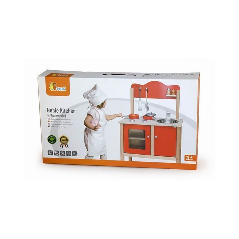 CUCINA IN LEGNO 54X83X30CM CON ACCESSORI EAN 6934510503840 INGROSSO GIOCHI IN LEGNO