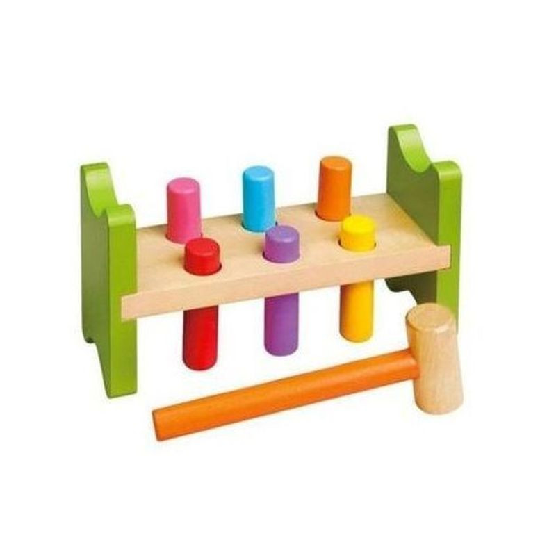 PICCHIA IL MARTELLO IN LEGNO 15X7.5X13CM EAN 6934510508272 INGROSSO GIOCHI IN LEGNO
