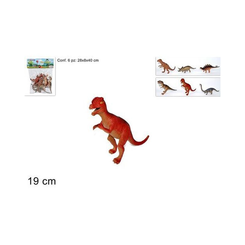 BUSTA 6 DINOSAURI ASS MIS.1 PHC160606A16 EAN 8034048418628 INGROSSO BUSTE ANIMALI GIOCATTOLO