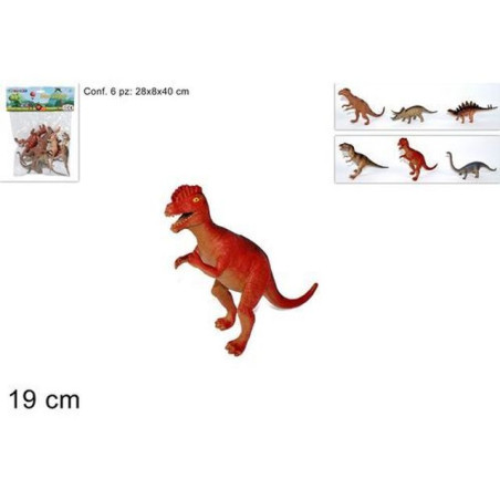 BUSTA 6 DINOSAURI ASS MIS.1 PHC160606A16 EAN 8034048418628 INGROSSO BUSTE ANIMALI GIOCATTOLO
