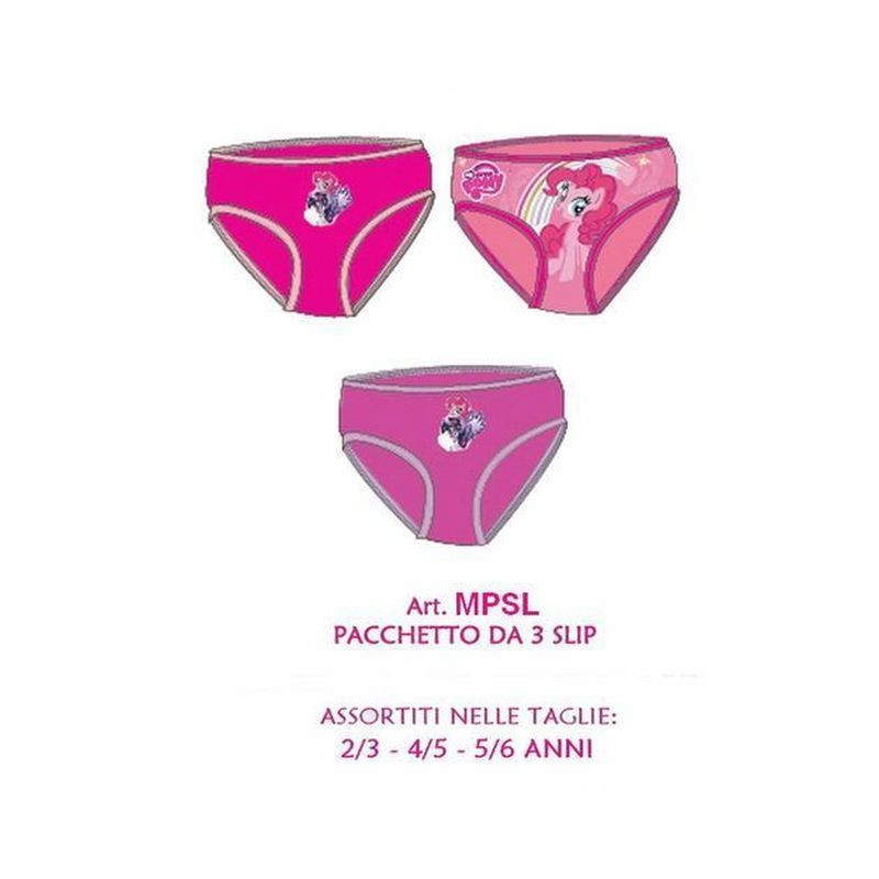 SLIP BAMBINA MY LITTLE PONY COTONE EAN 8011374948081 INGROSSO SLIP PER BAMBINI