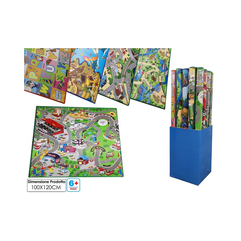 TAPPETINO PRIMI GIOCHI 100X120 5ASS DISP EAN 8015361373016 INGROSSO TAPPETI SEDIE PER BAMBINI